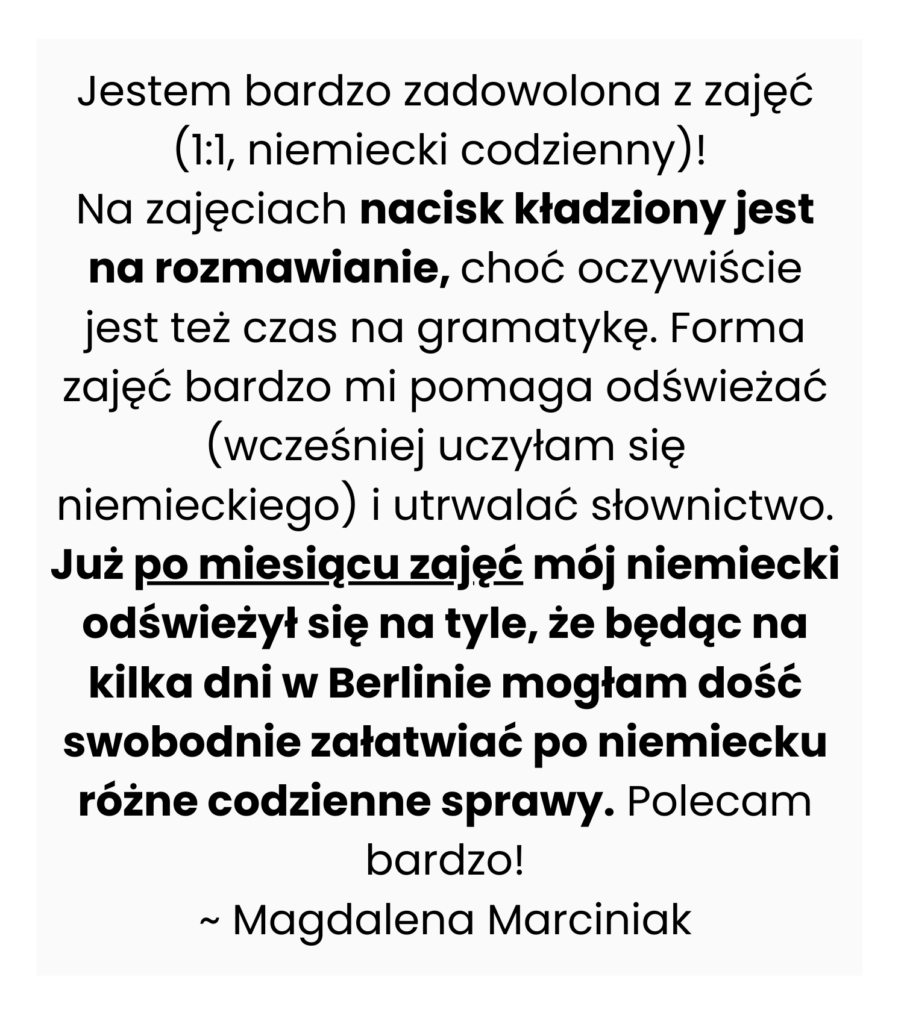 niemiecki, kurs grupowy, niemiecki A2, niemiecki B1, niemiecki B2, niemiecki C1, Goethe Institut kurs, korepetycje z niemieckiego
