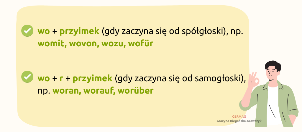 worauf, darauf, darüber, worüber, germag, wovon, davon, damit, womit, gramatyka niemiecki A2, gramatyka niemiecki B1, gramatyka niemiecki B2, Präpositionaladverbien, Pronominaladverbien, Grammatik B1, deutsch lernen, niemiecki B1